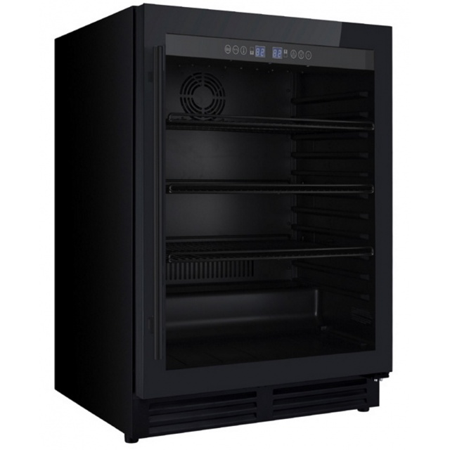 Vitrina de vinuri IOMABE IOW51DDBB, 51 sticle, 2 zone temperatura +5 până la +12 / +12 până la +22 °C, negru