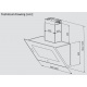 Hota decorativa Lofra VIOLET 90 , 90 cm, 1 motor, 3 viteze, 800 m3/h, telecomanda, finisaj sticla neagra