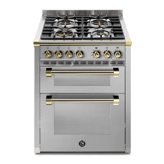Aragaz Steel Ascot70/2 4i, 70X60cm, 4 zone cu inductie, cuptor electric multifunctional, timer, aprindere electronica, inox