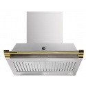 Hota decorativa STEEL Ascot 70, 70 cm, 1 motor, 4 viteze, 900 m3/h, panou control soft touch, inox accesorii aurii