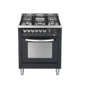 Aragaz Lofra Rainbow PNM76MFT-C, gaz, 70x60cm, 5 arzatoare, grill electric, timer, aprindere electronica, negru mat