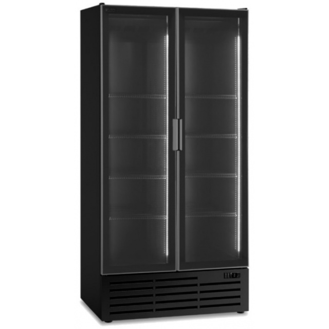 Vitrina frigorifica bauturi Klimaitalia ICOOL 88 T BLACK, capacitate 725 l, temperatura 0 +10°C, negru