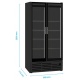 Vitrina frigorifica bauturi Klimaitalia ICOOL 88 T BLACK, capacitate 725 l, temperatura 0 +10°C, negru