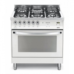 Aragaz Lofra Rainbow PRG86GVT/CI, gaz, 80x60cm, 5 arzatoare, grill electric, timer, aprindere electronica, rosu