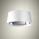 Hota design suspendata Baraldi Ideal 01IDEIS070STW80, 70 cm, 800 m3/h, sticla alba/inox