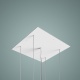 Hota design suspendata Baraldi Domina 01DOM060STG80, 60 cm, 800 m3/h, sticla alba/inox