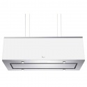 Hota design suspendata Baraldi Diade 01DIA060STW80, 60 cm, 800 m3/h, sticla alba/inox