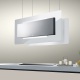 Hota design suspendata Baraldi Trisia Appesa 01TRSAP090STW80, 90 cm, 800 m3/h, sticla alba/inox