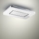 Hota de tavan Baraldi Stivia free 01STVFR090STW90, 90 cm, 900 m3/h, sticla alba/inox