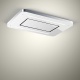 Hota de tavan incorporabila Baraldi Stivia soffitto 01STVSO090STW, 90 cm, mtor Kube 900 m3/h, sticla alba/inox