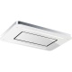 Hota de tavan incorporabila Baraldi Stivia soffitto 01STVSO090STW, 90 cm, mtor Kube 900 m3/h, sticla alba/inox