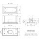 Hota de tavan incorporabila Baraldi Gea Glass, 90 cm, motor Kube 900 m3/h, sticla alba/inox