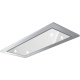 Hota de tavan incorporabila Baraldi Gea Glass, 90 cm, motor Kube 900 m3/h, sticla alba/inox