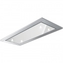 Hota de tavan incorporabila Baraldi Gea Glass 01GEA090STW, 90 cm, motor Kube 900 m3/h, sticla alba/inox