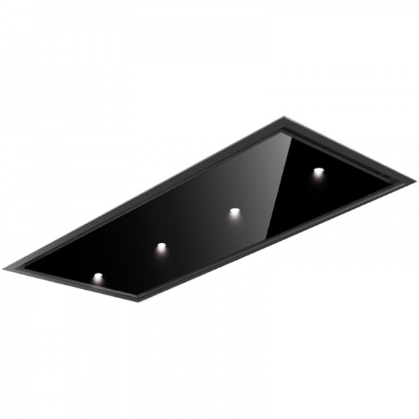 Hota de tavan incorporabila Baraldi Gea flat B&W 01GEAFL090BLSP, 90 cm, motor Kube 900 m3/h, Negru