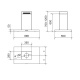 Hota insula Baraldi Lea isola 01LEAIS090ST80, 90 x 60 cm, 800 m3/h, inox