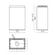Hota insula Baraldi Ginza isola 01GINIS60X40WH80, 60 x 40 cm, 800 m3/h, alb