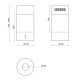 Hota design Baraldi Surf 01SUR090BL70, 90 cm, 700 m3/h, sticla neagra